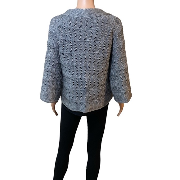Madison sweater cardigan gray size large - Picture 5 of 8